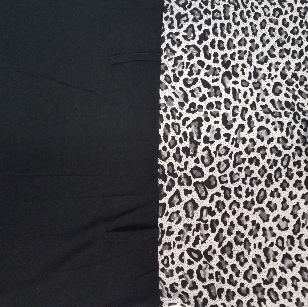 Woman's high neck slim fit party leopard print shi - Picture 2 of 7